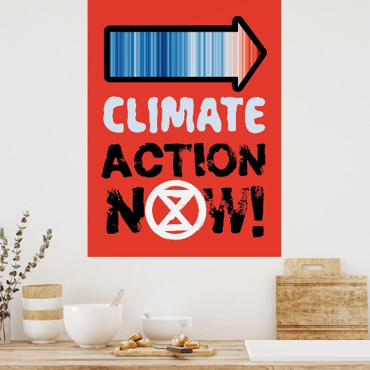 Klimaatverandering Groot Poster (Keuken)