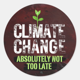 Klimaatverandering, het is niet te laat ronde sticker