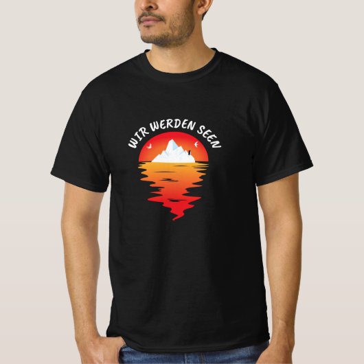Klimaatverandering Iceberg zal een opwarmende zee  T-shirt (Voorkant)