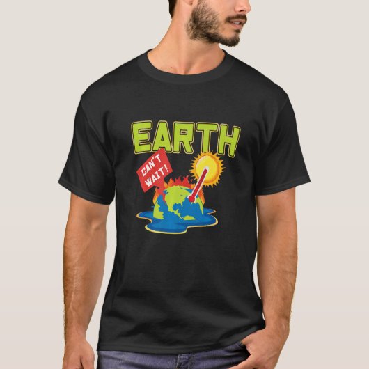 Klimaatverandering in de aardverdamping van de mon t-shirt (Voorkant)