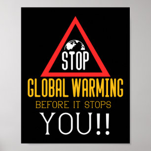 Klimaatverandering in de wereld stoppen poster