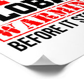 Klimaatverandering in klimaatverandering stoppen poster (Hoek)