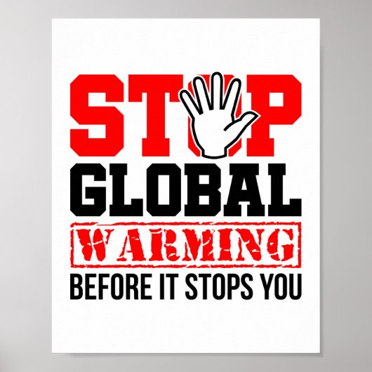 Klimaatverandering in klimaatverandering stoppen poster (Voorkant)