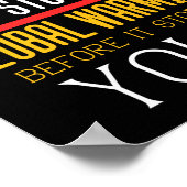 Klimaatverandering in klimaatverandering stoppen poster (Hoek)