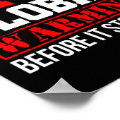 Klimaatverandering in klimaatverandering stoppen poster (Hoek)