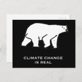 Klimaatverandering is echt briefkaart (Voorkant / Achterkant)