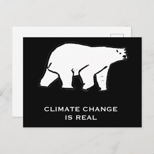 Klimaatverandering is echt briefkaart (Voorkant / Achterkant)