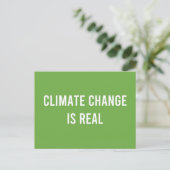 Klimaatverandering is echt briefkaart (Staand voorkant)
