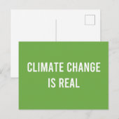 Klimaatverandering is echt briefkaart (Voorkant / Achterkant)