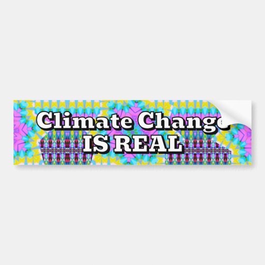 Klimaatverandering IS ECHT Bumpersticker (Voorkant)