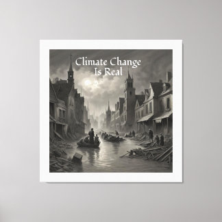 Klimaatverandering is echt canvas afdruk