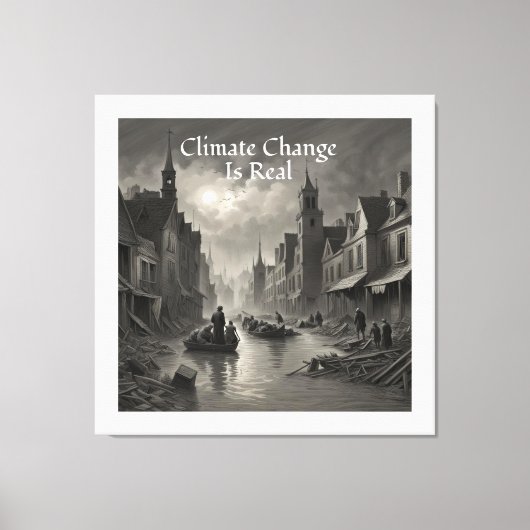 Klimaatverandering is echt canvas afdruk (Voorkant)