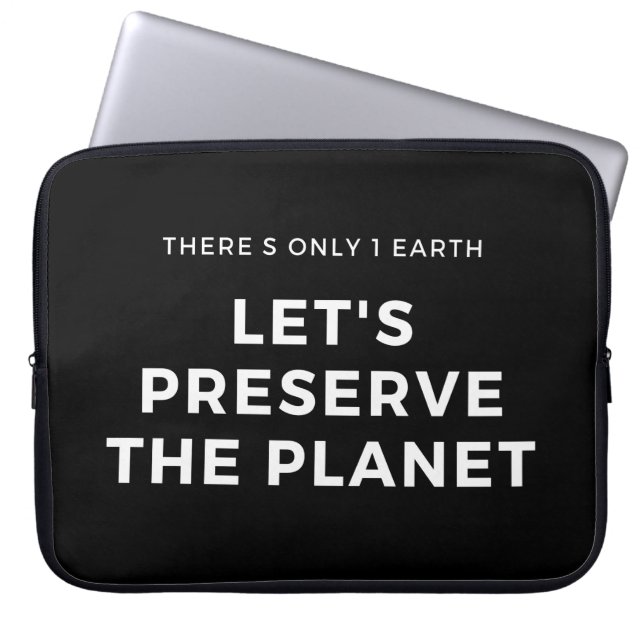 klimaatverandering is echt laptop sleeve (Voorkant)