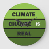 Klimaatverandering is echt milieubewustzijn grote klok (Voorkant)