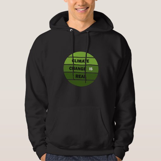 Klimaatverandering is echt milieubewustzijn hoodie (Voorkant)