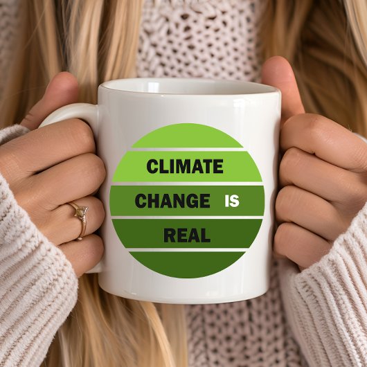 Klimaatverandering is echt milieubewustzijn koffiemok