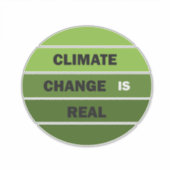 Klimaatverandering is echt milieubewustzijn sticker (Voorkant)