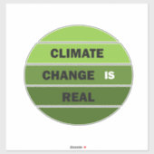 Klimaatverandering is echt milieubewustzijn sticker (Vel)