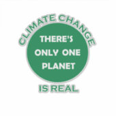 Klimaatverandering is echt milieubewustzijn sticker (Voorkant)