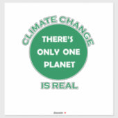 Klimaatverandering is echt milieubewustzijn sticker (Vel)