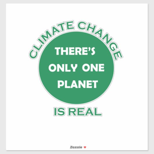 Klimaatverandering is echt milieubewustzijn sticker (Vel)