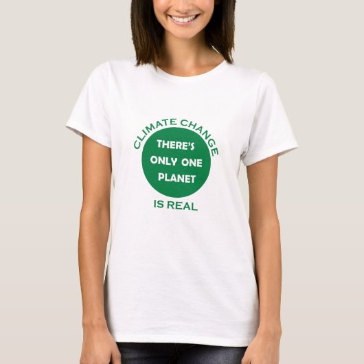 Klimaatverandering is echt milieubewustzijn t-shirt (Voorkant)