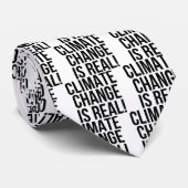 Klimaatverandering is echt! Planet Earth World Stropdas (Opgerold)