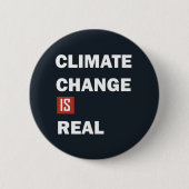 klimaatverandering is echt ronde button 5,7 cm (Voorkant)