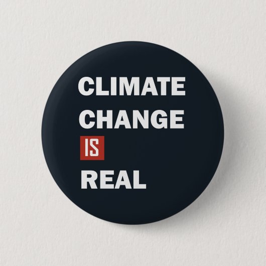 klimaatverandering is echt ronde button 5,7 cm (Voorkant)