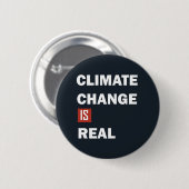 klimaatverandering is echt ronde button 5,7 cm (Voorkant /achterkant)