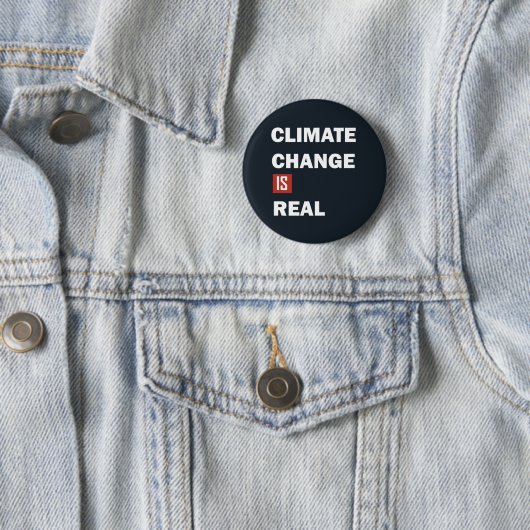 klimaatverandering is echt ronde button 5,7 cm (In situ)
