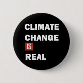 klimaatverandering is echt ronde button 5,7 cm (Voorkant)