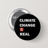 klimaatverandering is echt ronde button 5,7 cm (Voorkant /achterkant)