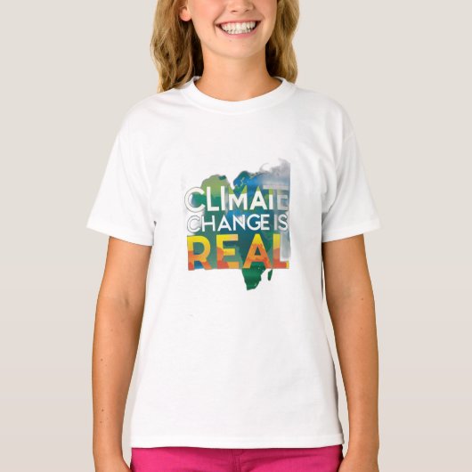Klimaatverandering is echt t-shirt (Voorkant)