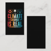 Klimaatverandering is echt - voorkoming van wereld visitekaartje (Voorkant / Achterkant)