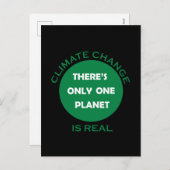 Klimaatverandering is echte milieubewustheid feestdagenkaart (Voorkant / Achterkant)