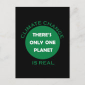 Klimaatverandering is echte milieubewustheid feestdagenkaart (Voorkant)