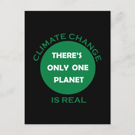 Klimaatverandering is echte milieubewustheid feestdagenkaart (Voorkant)