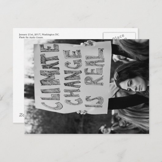 Klimaatverandering is een echt Briefkaart (Voorkant / Achterkant)