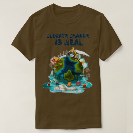 Klimaatverandering is een echt Shirt van klimaatve (Design voorkant)
