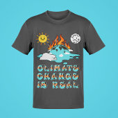Klimaatverandering is een echte aardbrand, de opwa t-shirt