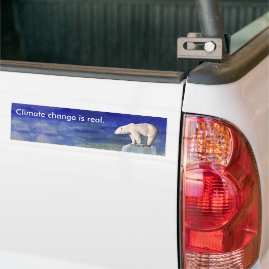 Klimaatverandering is een echte Bumpersticker (Op Truck)