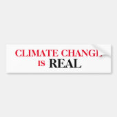 Klimaatverandering is een echte Bumpersticker (Voorkant)