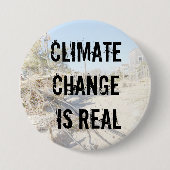 Klimaatverandering is een echte Button (Voorkant)