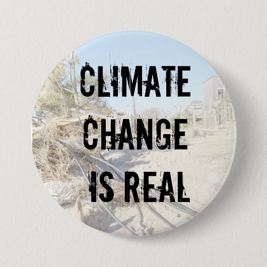 Klimaatverandering is een echte Button (Voorkant)