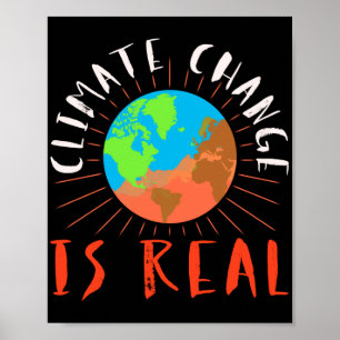 Klimaatverandering is een echte klimaatdag poster