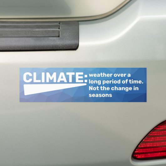 Klimaatverandering is een echte klimaatdefinitie bumpersticker (Op auto)