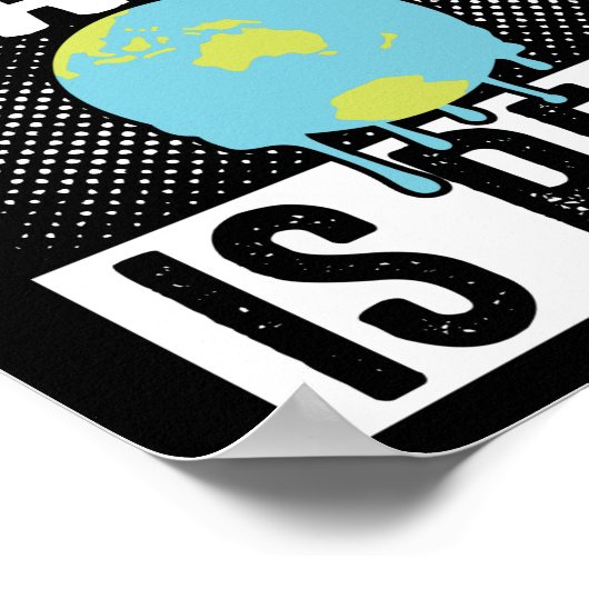 Klimaatverandering is een echte klimaatverandering poster (Hoek)