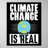 Klimaatverandering is een echte klimaatverandering poster (Voorkant)