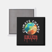 Klimaatverandering is een echte planeet op Earth D Magneet (Voorkant / Achterkant)